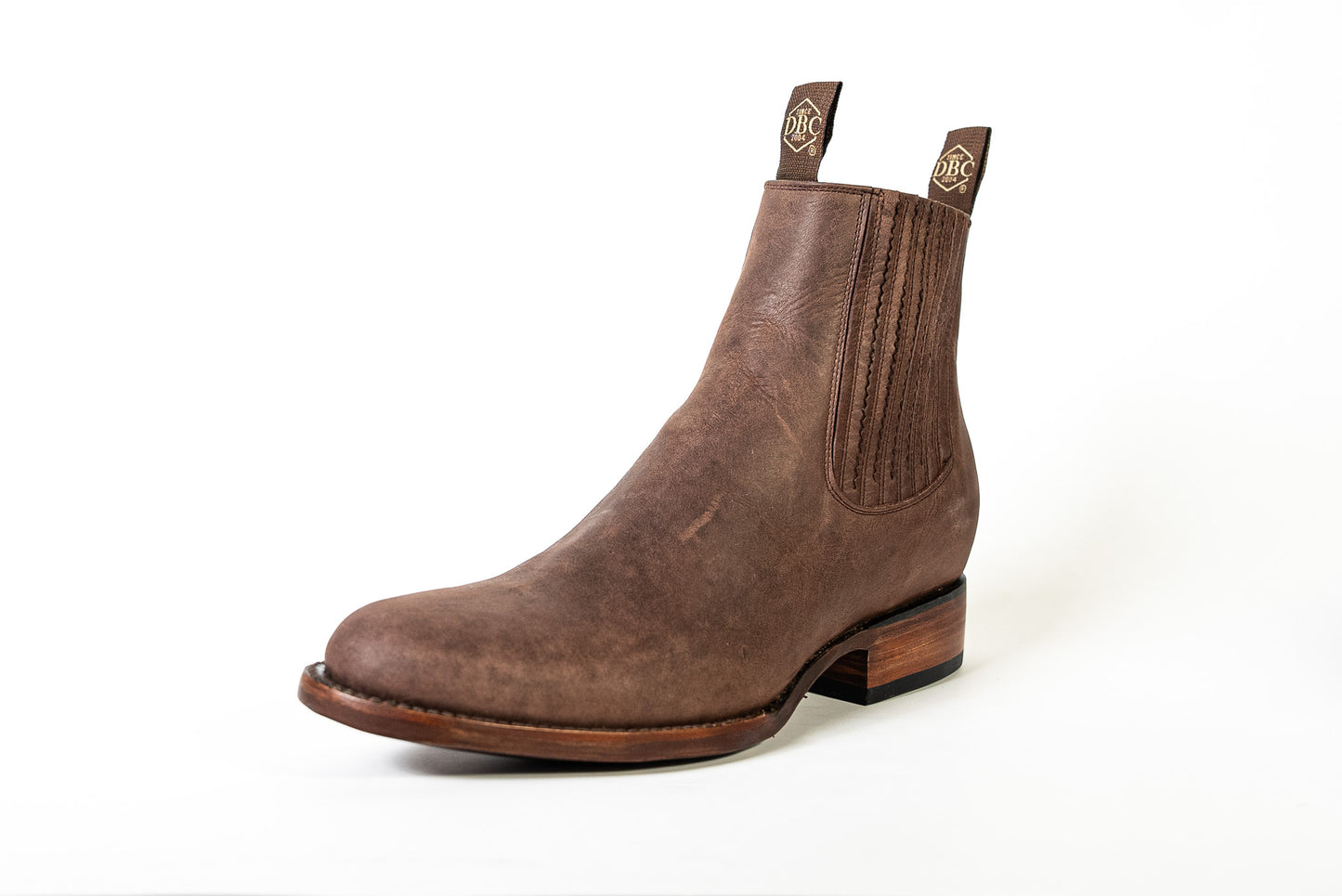 BOTIN CHARRO MARLBORO CHOCOLATE SUELA 100% CUERO