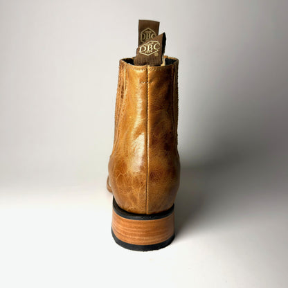 BOTIN CHARRO CRAQUEL MIEL 100% CUERO