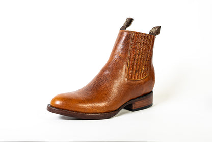 BOTIN CHARRO DESIERTO MIEL 100% CUERO