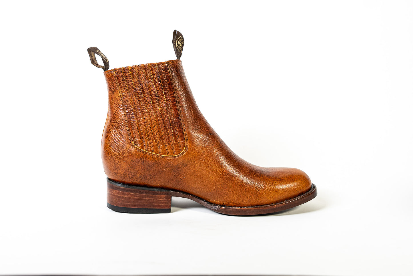 BOTIN CHARRO DESIERTO MIEL 100% CUERO